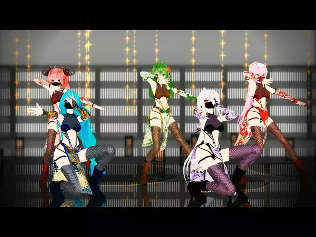 【mmd】「被害妄想攜帶女子(笑)」《tda ninja girls》
